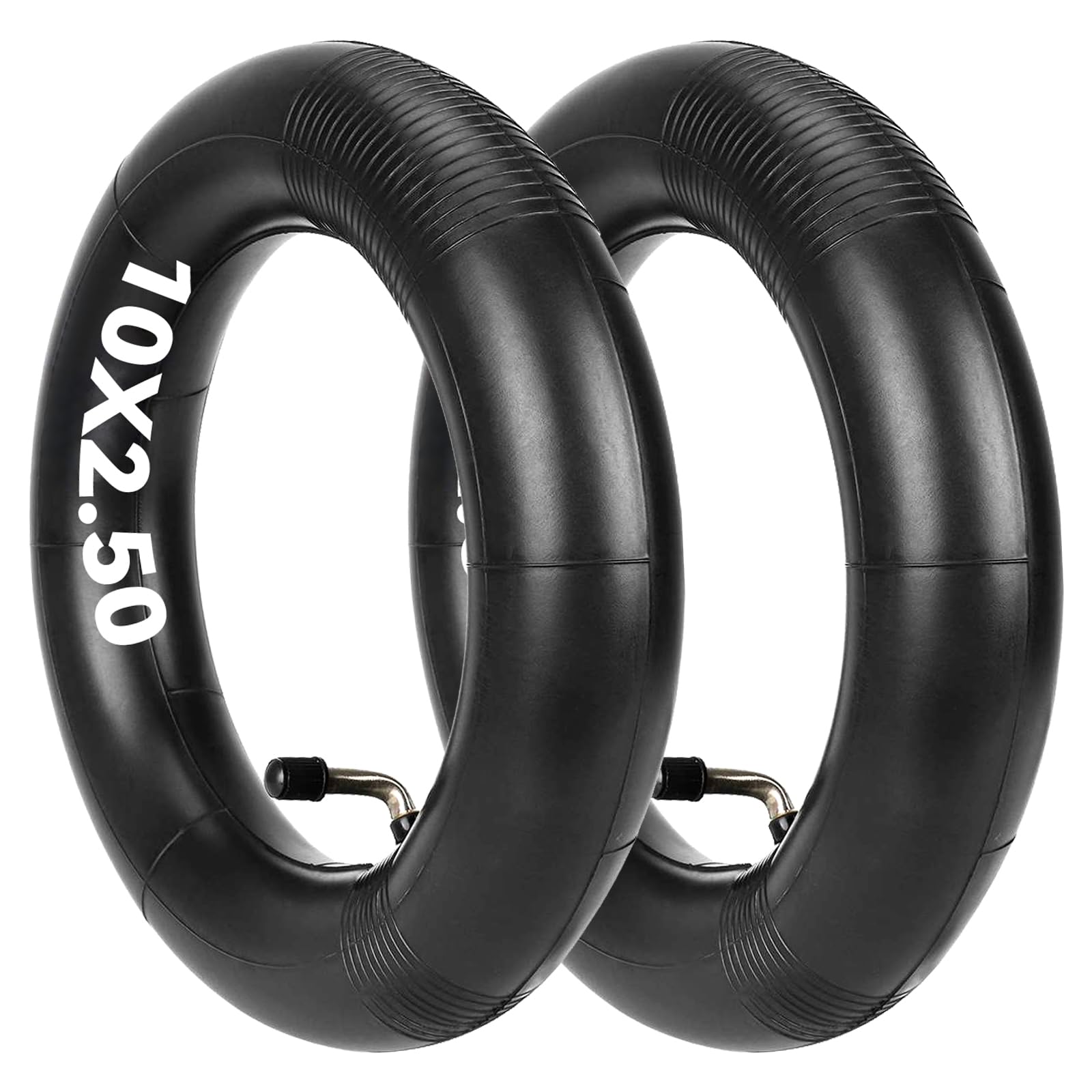 Cámara de Aire Patinete Eléctrico 10 Pulgadas 10x2,50 2MM Engrosada 90° Válvula de Curvatura 60/70-6,5 Neumático Ninebot MAX G30 G30P G30LP