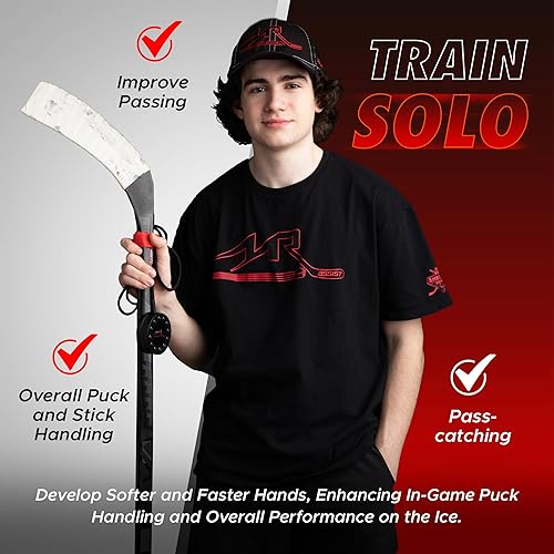 Miniatura 4 de LLC - Entrenador de hockey, herramienta de entrenamiento profesional de hockey sobre hielo, entrenador de hockey en solitario para hockey sobre