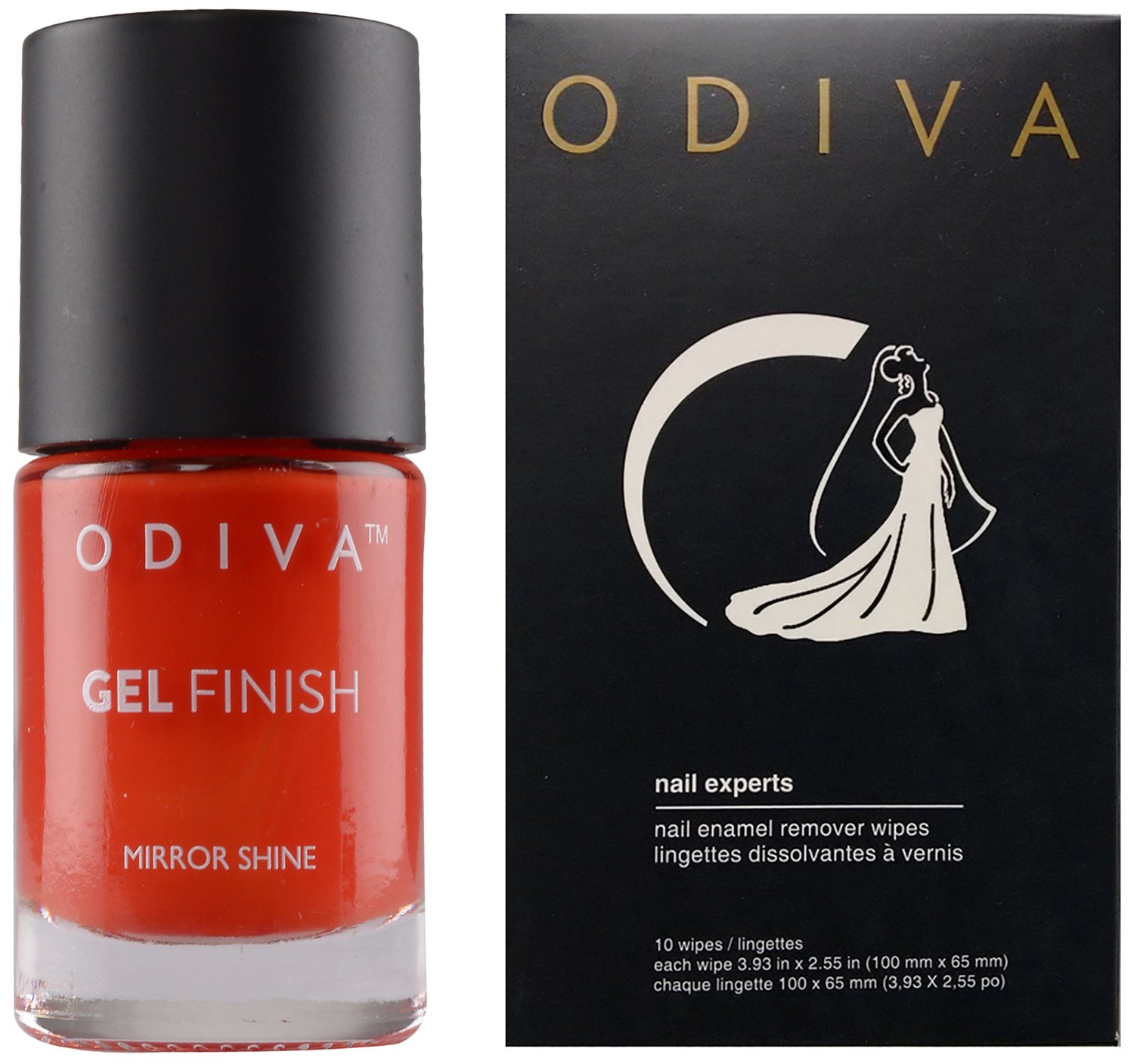 Odiva Fiery Red Gel Finish Nail Polish and Nail Polish Remover, Dark Red, 11 ml-image-7