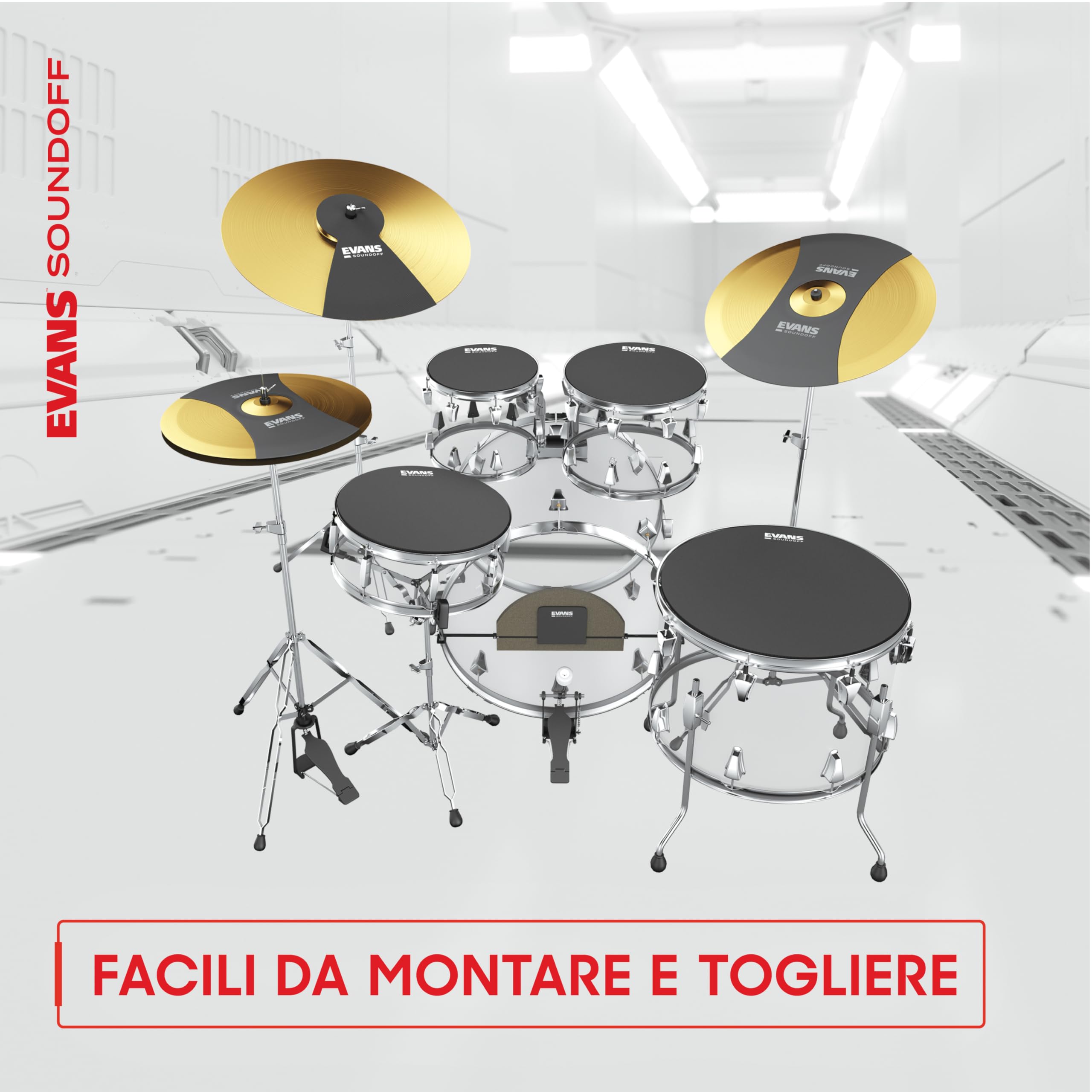 Evans Sound Off Standard Pack, 12", 13", 14", 16" - Accessorio per batteria