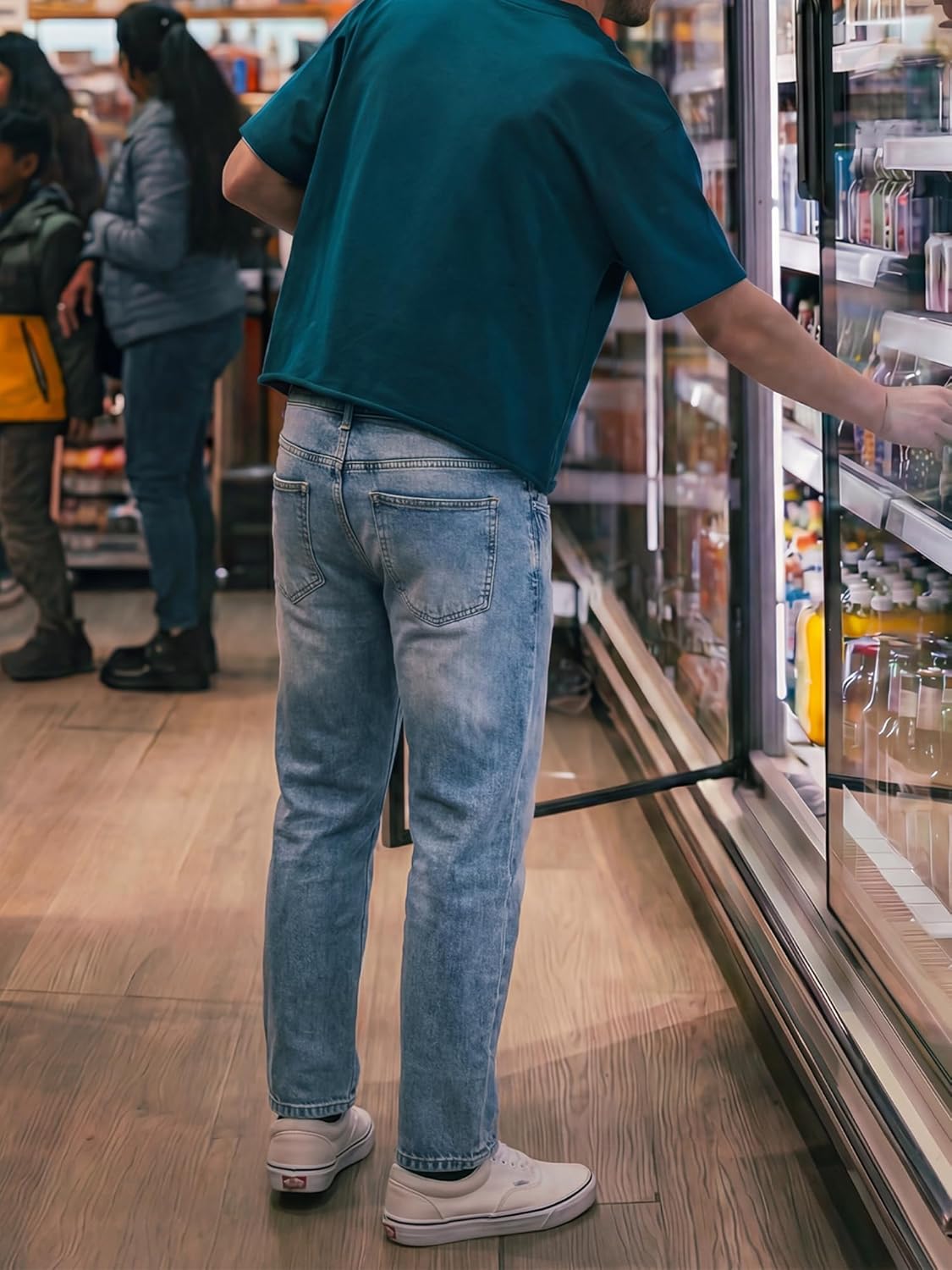 JMIERR Men's Slim Fit Stretch Tapered Leg Skinny Jeans, Comfort Flexible Denim Pants for Men with 5 Pockets - Image 3