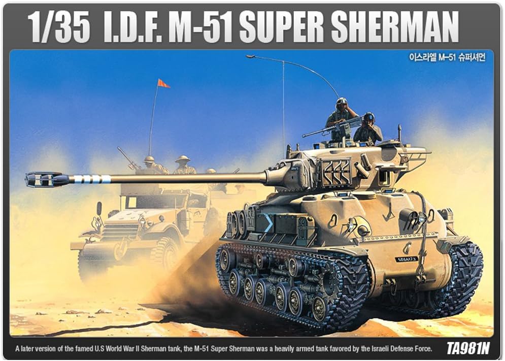 Academy 13254 TA981N 1/35scale model kit ISRAELI MEDIUM TANK M-51 SUPER SHERMAN