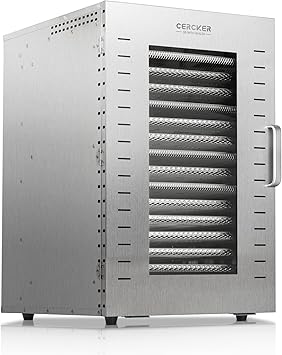 Commercial Food-Dehydrator Machine 16 Trays, 27.28ft² Industrial-Dehydrator Large Capacity, 70ºF-190ºF Commercial Food-Dryer Machine, 1500W Meat Dryer for Fruit,Herbs,Beef Jerky Maker