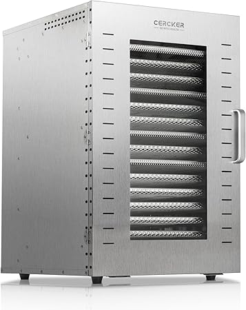 Commercial Food-Dehydrator Machine 16 Trays, 27.28ft² Industrial-Dehydrator Large Capacity, 70ºF-190ºF Commercial Food-Dryer Machine, 1500W Meat Dryer for Fruit,Herbs,Beef Jerky Maker