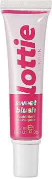 Lottie London Sweet Blush in Flushed Fuchsia, Buildable, blendable and lightweight liquid blusher, seamless blending for a natural dewy finish