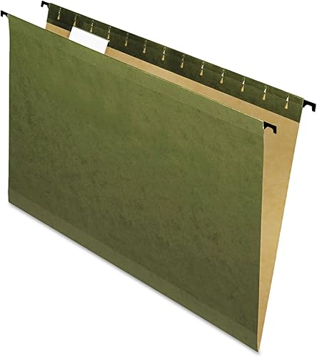 Pendaflex SureHook - Carpetas de archivos colgantes reforzadas tamaño legal verde estándar corte 15 20BX 6153 15