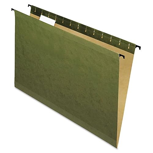 Pendaflex SureHook Reinforced Hanging File Folders, Legal Size, Standard Green, 1/5 Cut, 20/BX (6153 1/5)
