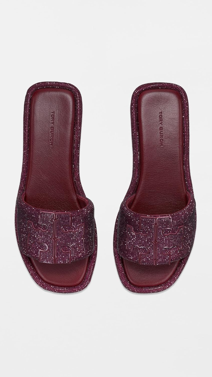 Tory Burch Women's Double T Pave Sport Slides - Image 2