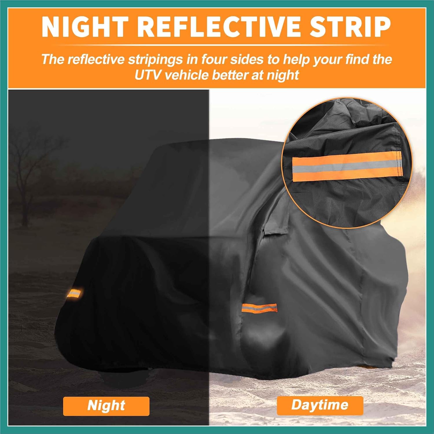 UTV Cover for Can-am Commander MAX XT XT-P Waterproof Side by Side Cover Outdoor Sun Rain Storage Protection Black 163.39"x63.78"x74.02" Vehicle Supplies