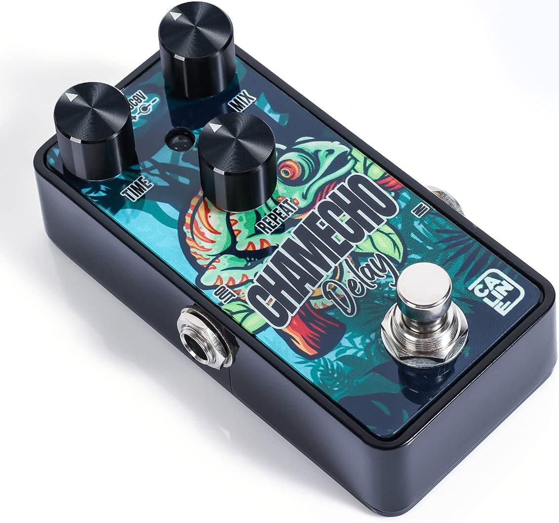 Caline Mini Guitar Delay Pedal G Series G009 Analog Delay Effects Pedal Offering Warm Crunchy Vintage Repeats for Electric Guitar Bass