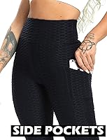 Vista 126 de SEASUM - Pantalones de yoga de cintura alta para mujer, con control de abdomen y realce de glúteos, leggings favorecedores para entrenar y correr