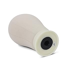 EERYA 24 Inch Wig Head Stand Set for Wig Making Display Styling Training Poly Canvas Block Head with Mount Hole Mannequin Manikin Head Stand(24 Inch)