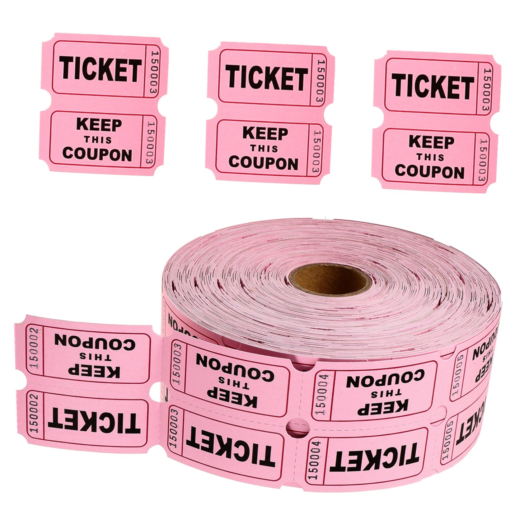 TOPBATHY 4 Rollos boletos para la rifa de boletos entradas para la fiesta boletos de papel Entradas para eventos Boletos de puerta entradas para fiesta tickets for events rosa