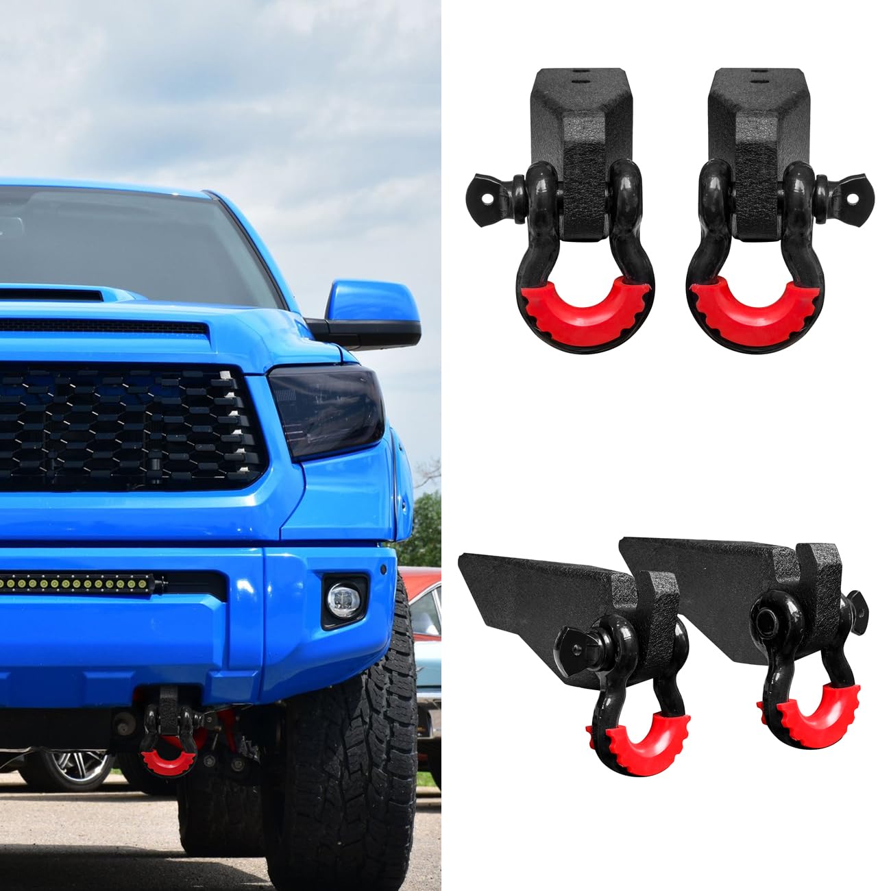 Amazon.co.jp: Vijay フロント牽引フックマウントブラケットとDリング