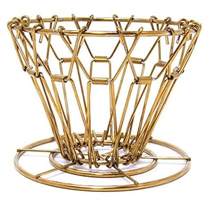 Portable Coffee Filter, Stainless Steel Collapsible Coffee Drip Holder for Hiking, Friends Gathering, Outings, Etc. (Color : Orange)