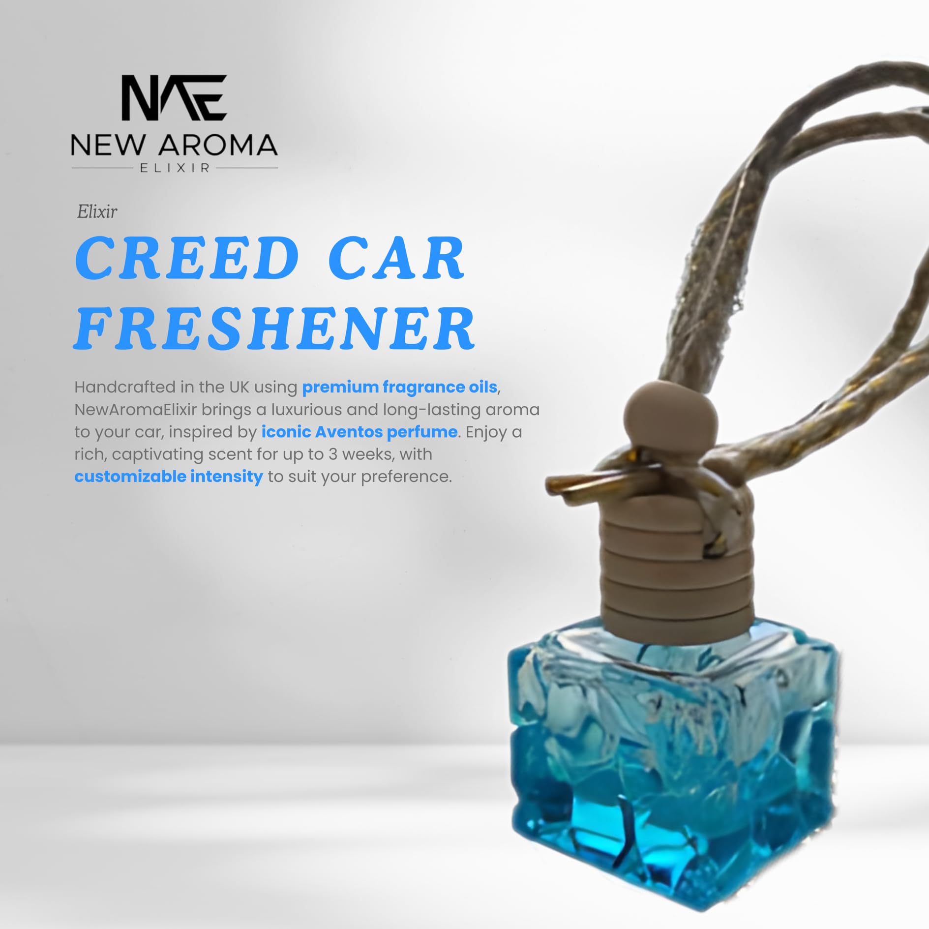 Set Deodorante Auto Perfa Ispirato A Creed Aventus | Ricaricabile | Fragranza Forte Con Oli Essenziali | Elimina Odori | 6 Mesi Di Durata