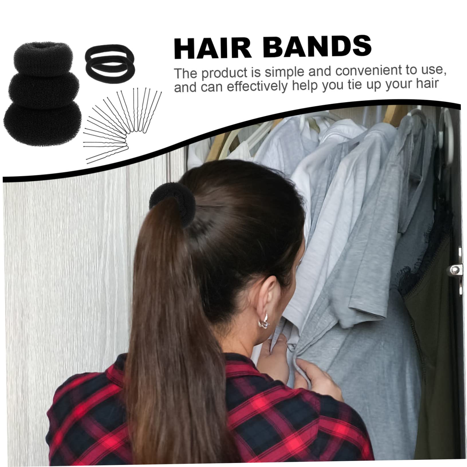 Beaupretty 6juegos Herramientas Para Peinar Cabello Accesorios Para Moños De Pelo Cintas Elásticas Total Para Crear Peinados Elegantes Cualquier Ocasión