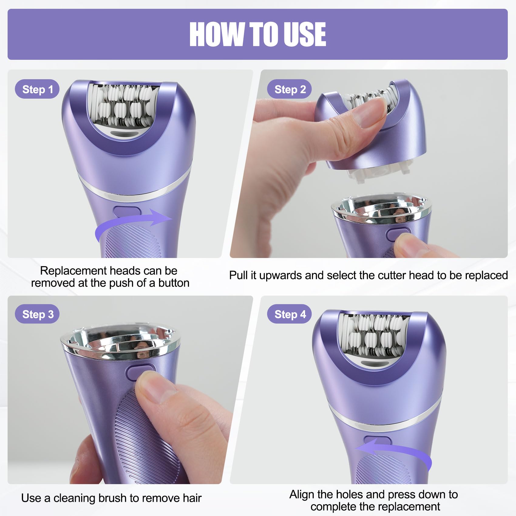 Amazon.com : 7-in-1 Rechargeable epilator for Women with LED