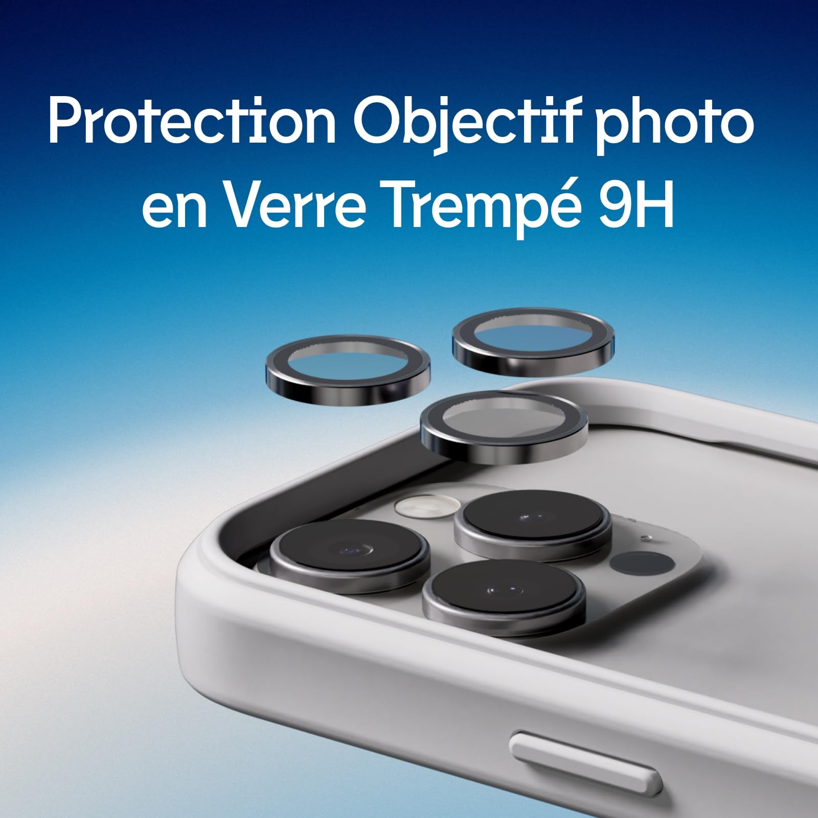 Protection Objectif RhinoShield Verre Trempé 9H – IPhone 11 / 12 Mini / 12 – Anti-rayures, Anti-chocs, Haute Clarté – Bleu