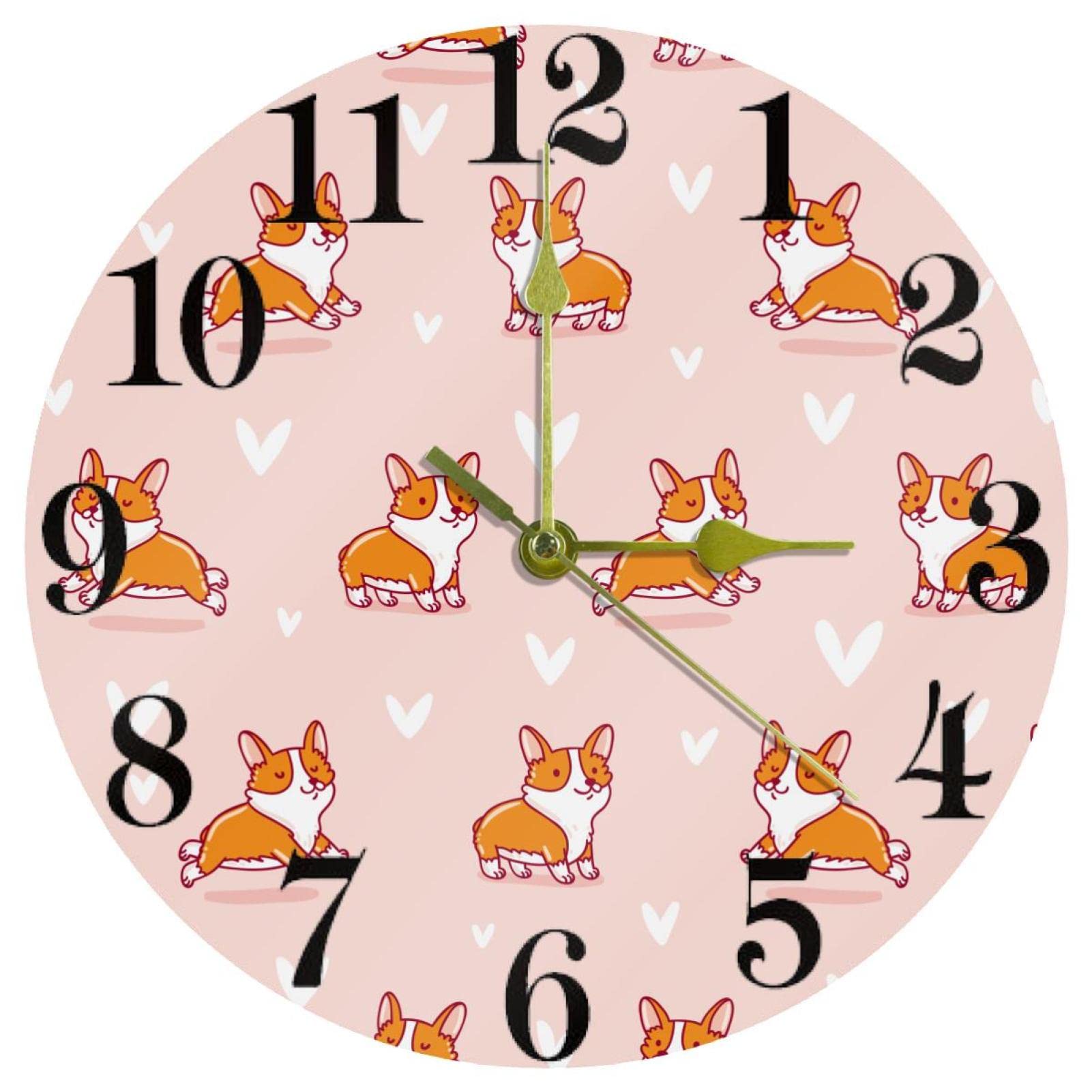 Horloge murale Corgi fonctionne à piles, le cadeau idéal pour enfant