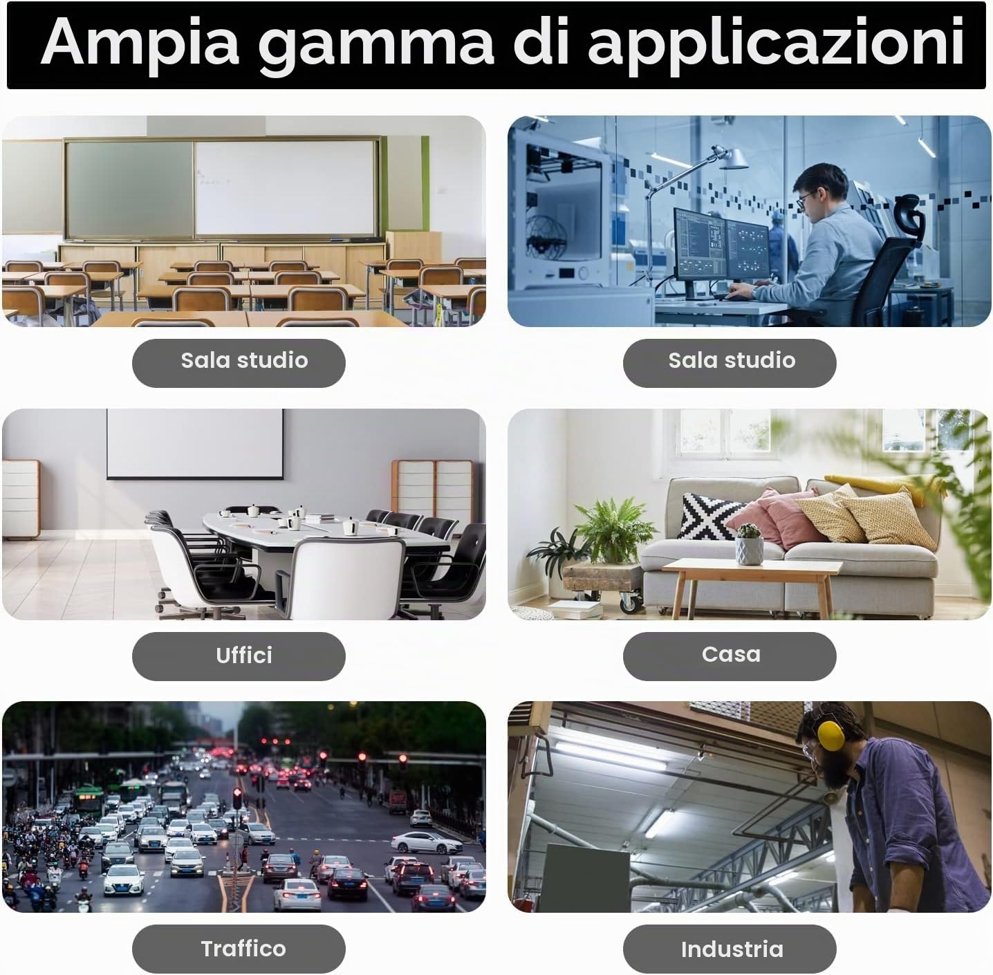 Misuratore digitale decibel db, rilevatore di rumore intelligente con indicatore LED, indicatore di rumore, temperatura decibel con registrazione umidità 30-130 dB gamma rumore decibel metro