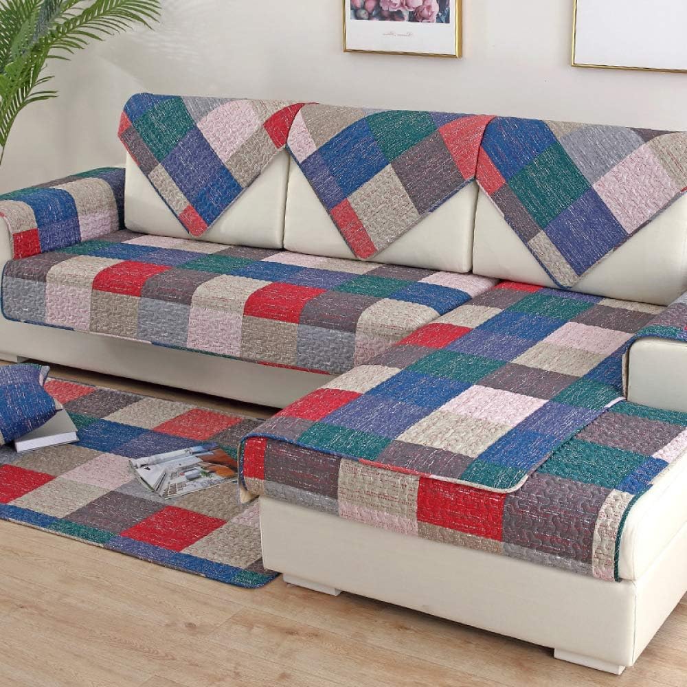 Sofa Couch Corner Sectional Sofa Slip Non-Slip L Shaped Sofa Loveseat Chaise Longue Reclining Furniture Protector s Nordic Simple Home Decoration Sofa Towel E-110x240cm(W110x180cm)