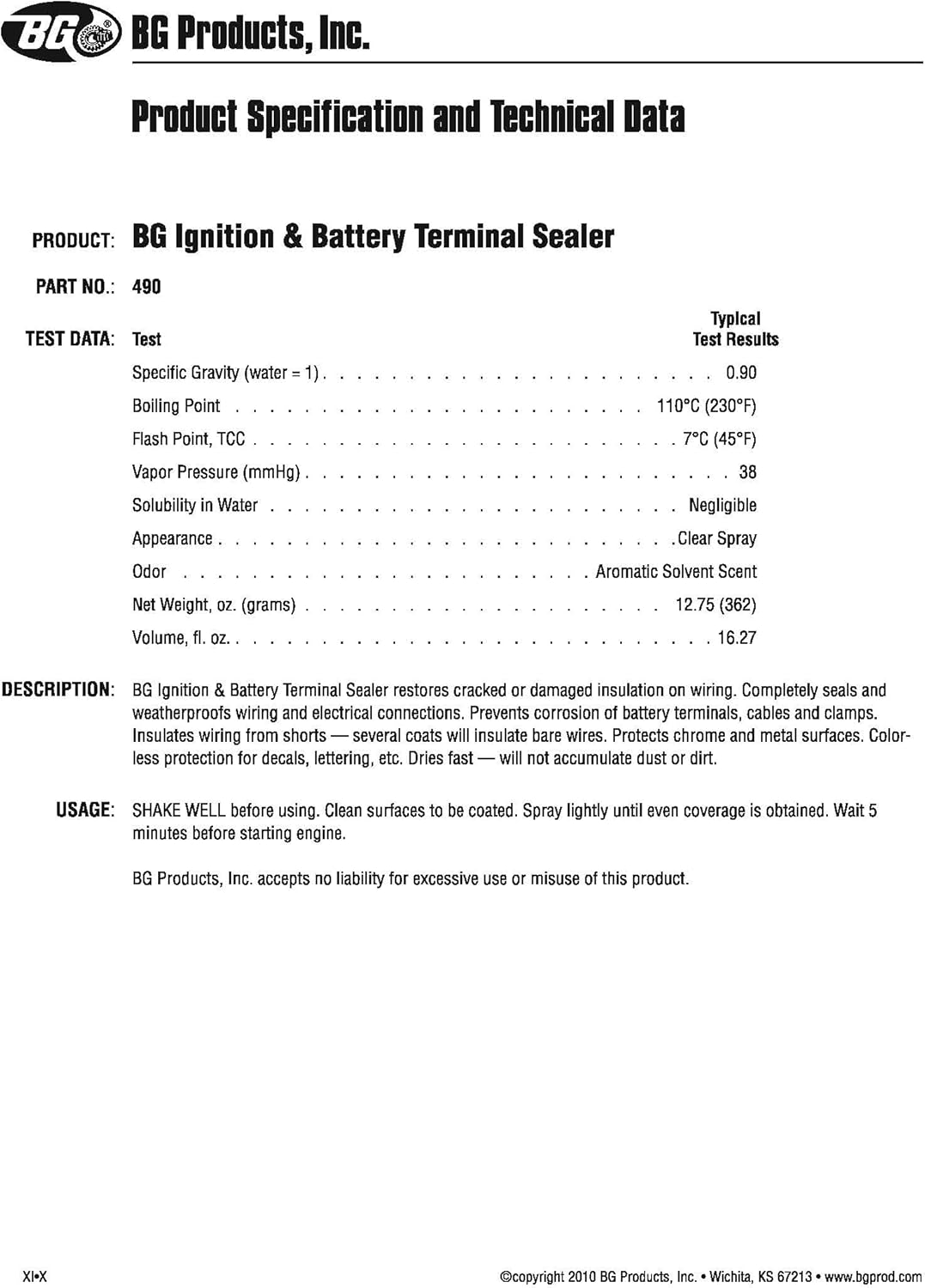 Smilyeez Listing for BG Ignition & Battery Terminal Sealer PN 490 with Pocket Screwdriver (2 Cans)