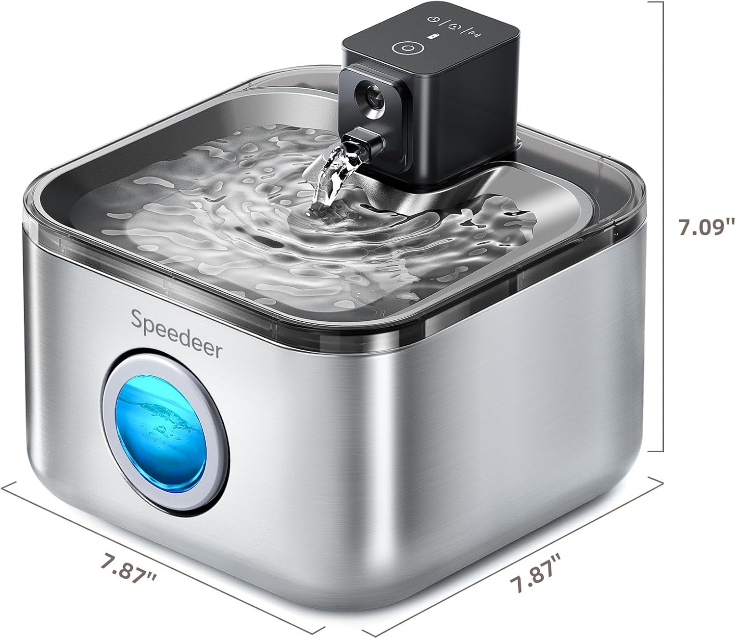 Wireless Cat Water Fountain Stainless Steel, 135oz/4L Pet Fountain Battery Operated, Cordless Running Water Dispenser for Cats & Dogs with Motion Sensor, Ultra Quiet, Multi-Filtration - Image 9