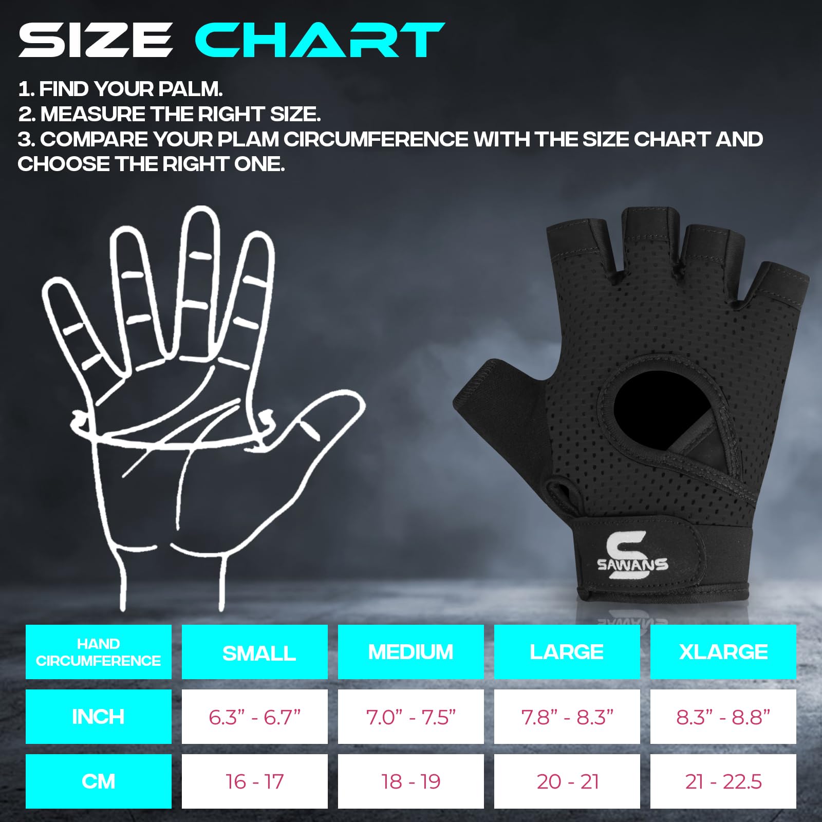 SAWANS Guantes de gimnasio para hombres y mujeres, guantes de levantamiento de pesas, entrenamiento, transpirables, agarre antideslizante, protección de palma de silicona, ajuste cómodo, mancuernas
