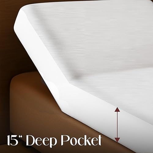 Miniatura 6 de SGI Queen - Funda protectora de colchón impermeable de 36 pulgadas, estilo ajustado, tela de rizo súper suave, color blanco, se adapta a un bolsillo