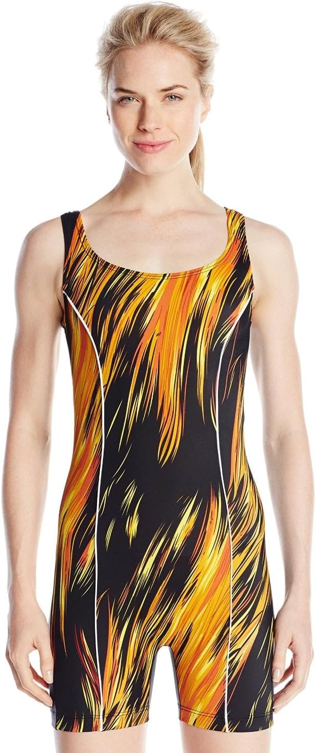 Adoretex Women's One Piece Bathing Suits, Boyleg Unitard Swimsuit for Water Aerobics, Fitness or Lap Swimming