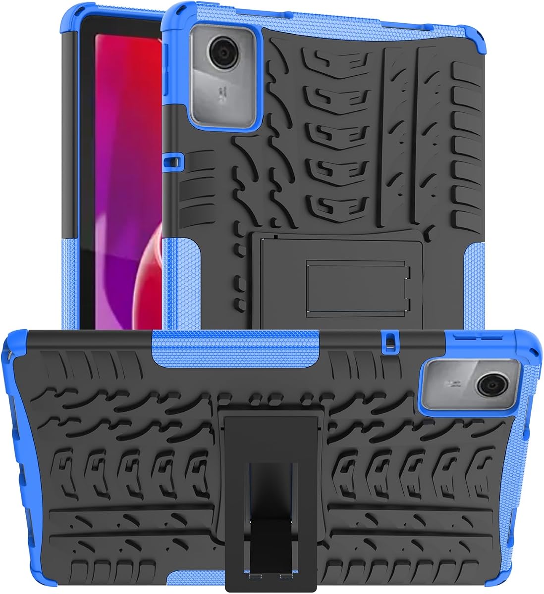 for Lenovo Tab M11 Case 11 inch Tablet 2024 (TB-330FU / 330XU)/ K11 LTE 2024 / Xiaoxin Pad 2024 (TB-331FC) Kickstand Heavyduty Armor Defender Cover (Blue)