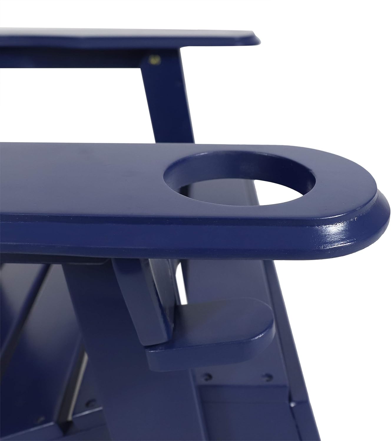 Christopher Knight Home Edmund Outdoor Acacia Wood Folding Adirondack Chair, Navy Blue