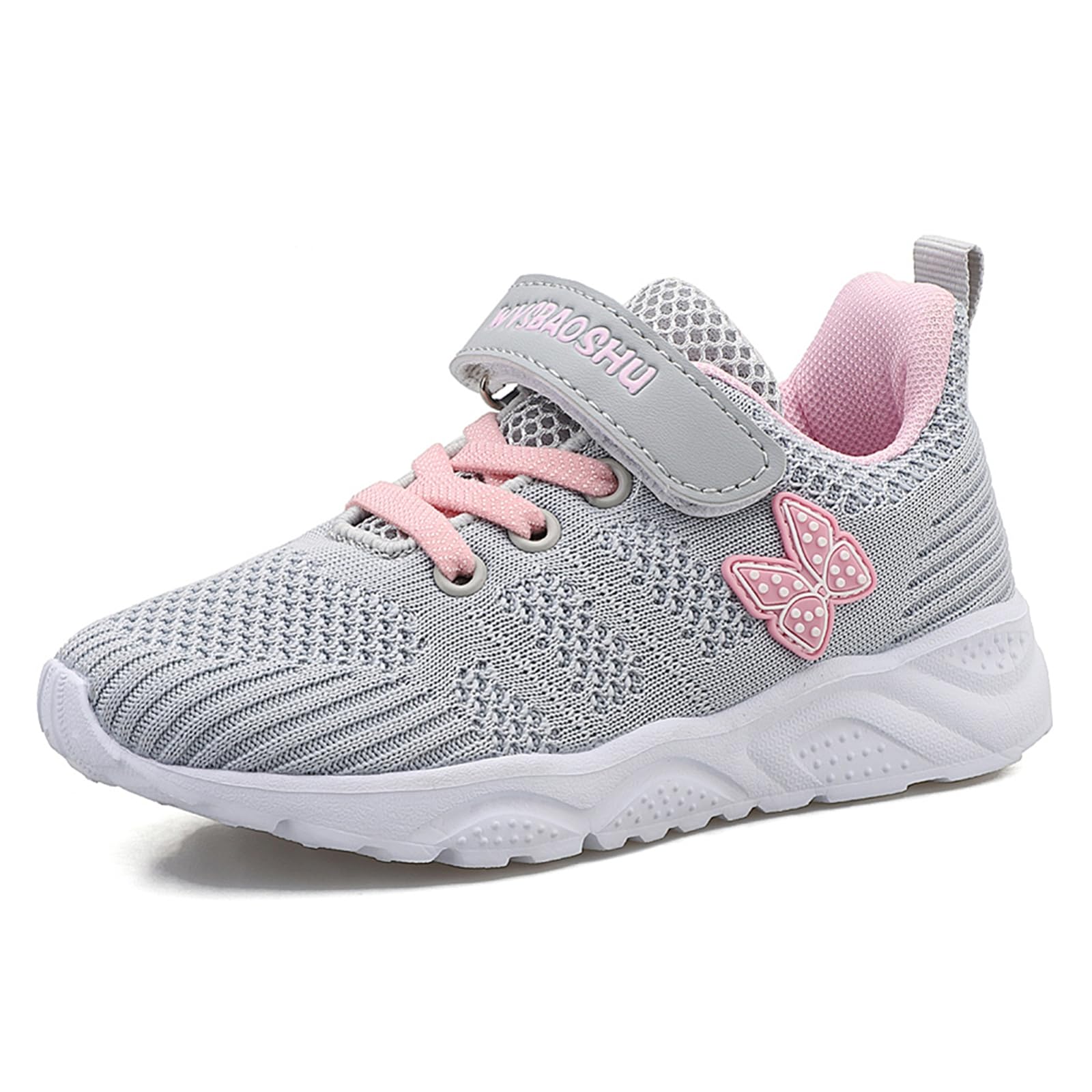 Turnschuhe Mädchen Baby Lauflernschuhe Hallenschuhe Kleinkind Mädchen Babysneakers Atmungsaktive Sportschuhe Laufschuhe Grundschulkind Leichte Grau 30 EU