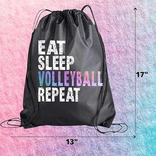 Miniatura 3 de Bolsa de voleibol con cordón para niñas, mochila de repetición de voleibol, regalo de jugador de voleibol, mochila deportiva para adolescentes,