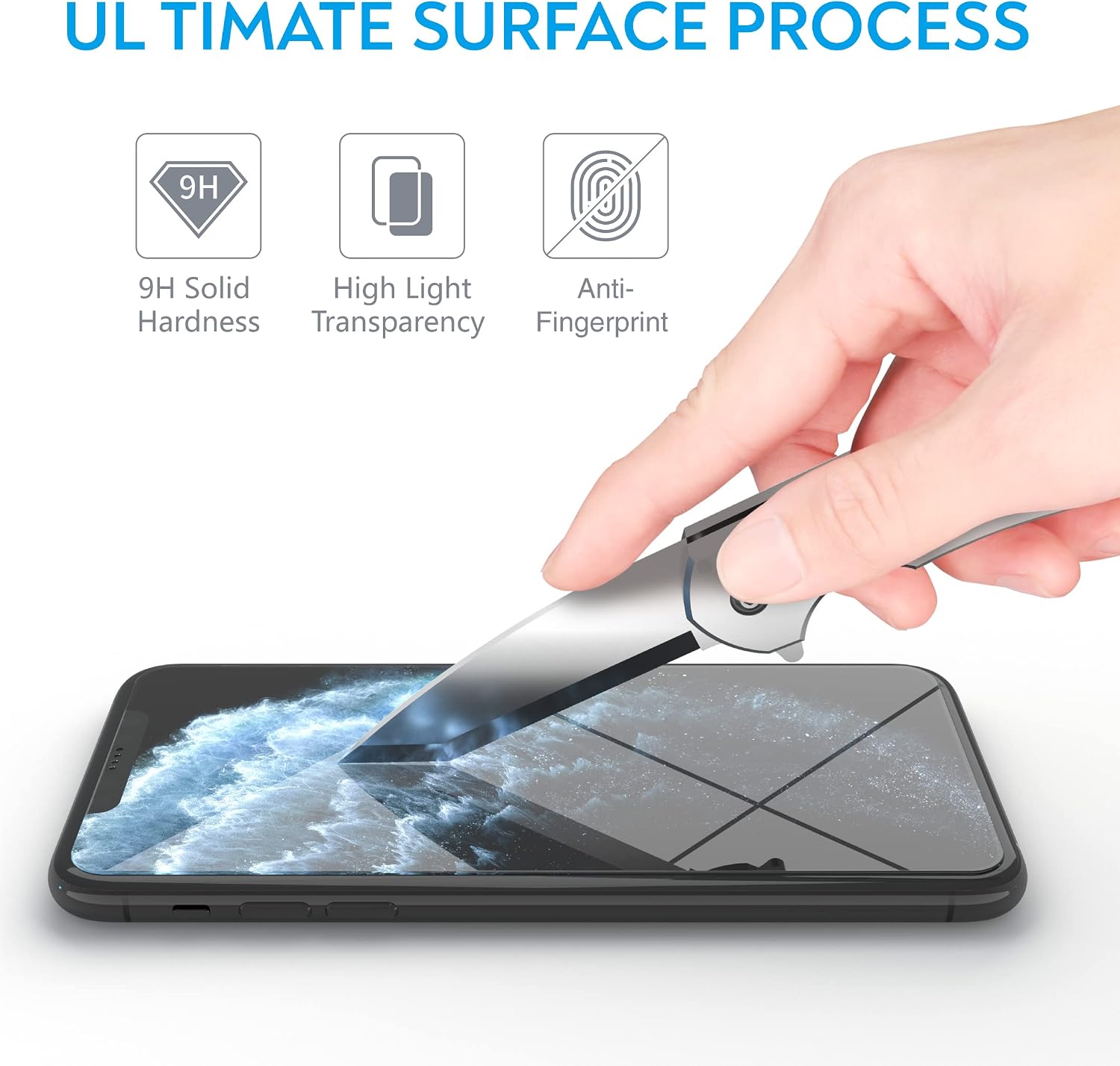 MANTO 3 Pack Screen Protector for iPhone 11 Pro Max and iPhone Xs Max 6.5 Inch Tempered Glass Protector Film, Clear, 3D Touch, Anti Fingerprint