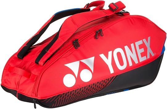 Yonex Pro Racquet Bag 6, Multi-Compartment 6-Racket Tennis Gear Travel Pack, Backpack Carry Straps/Grab Handle BAG92426