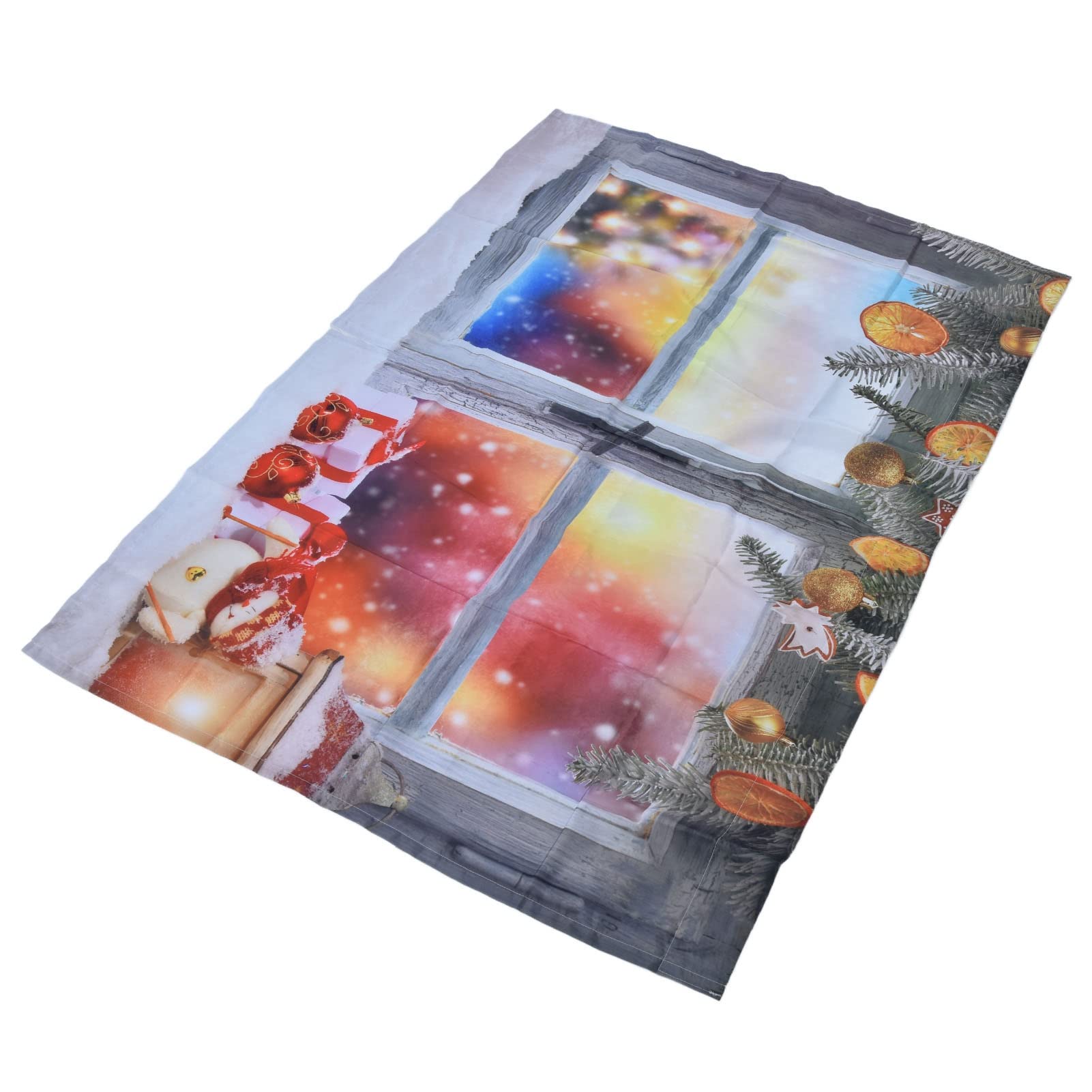 Window Curtain, Christmas Curtain Winter Household Personalized Decorative with Hooks for Terrace for Balcony(170 * 200cm)