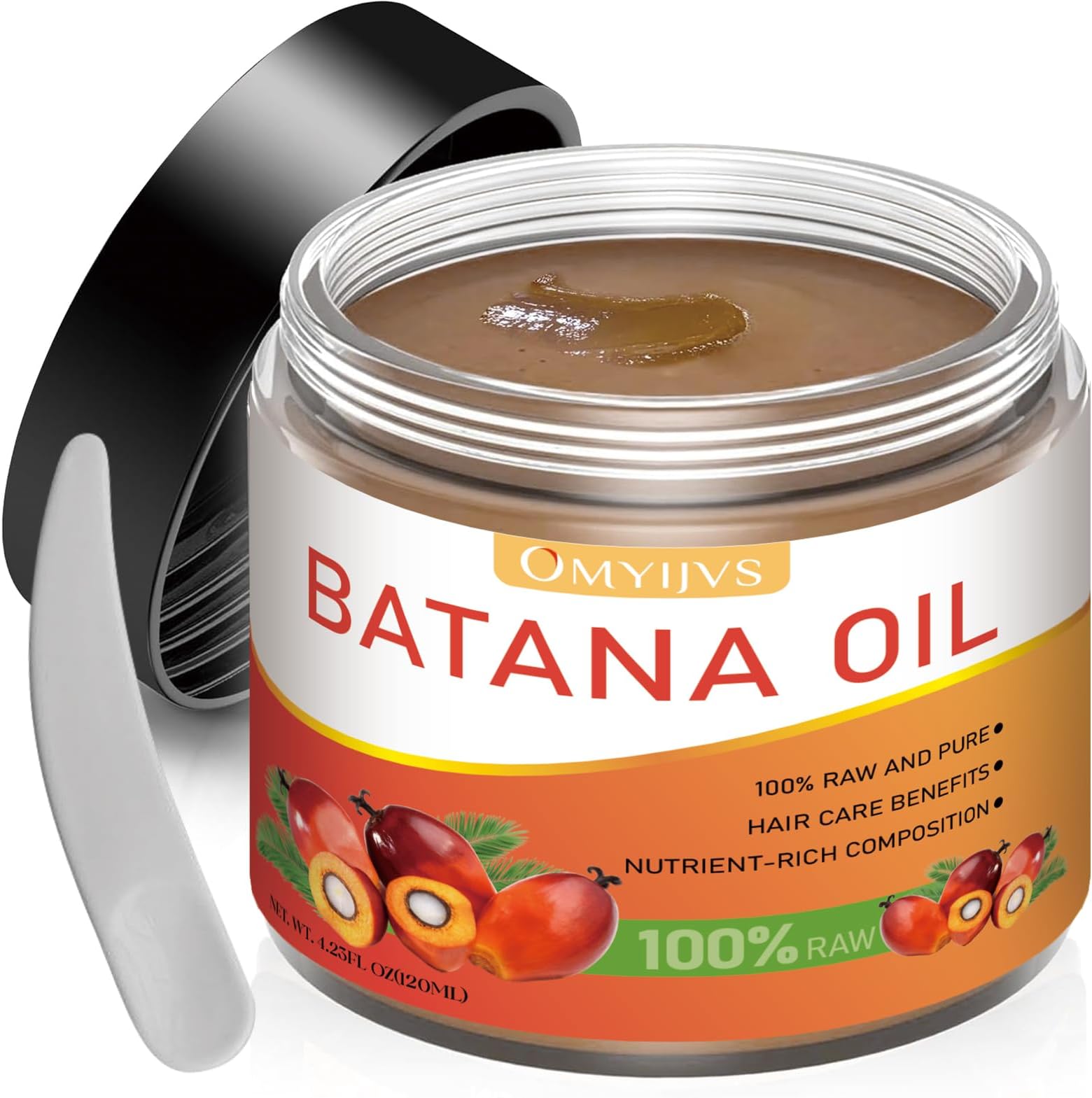 Batana Oil for Hair Growth - Dr Sebi 100% Pure Organic Natural Ingredients From Honduras Prevents Loss, Enhances Thickness, Restores Dry Damaged Hair, Spoon Kit Included
