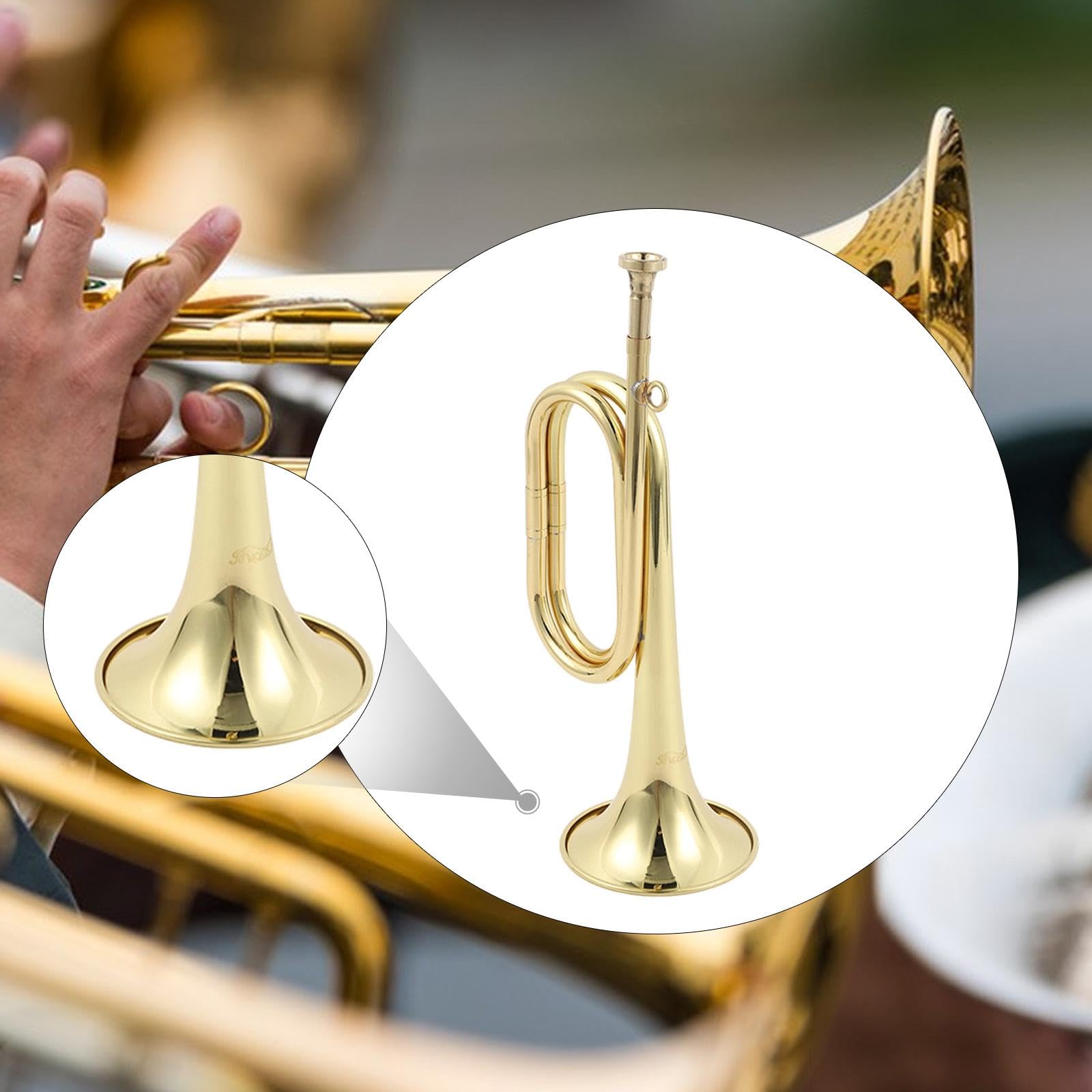 Kavallerietrompete Trompete Kupfer Marschhorn Blasinstrument Angenehmes Spielgefühl für Schulfest Festival Orchester Bühne Kinder Anfänger Erwachsene