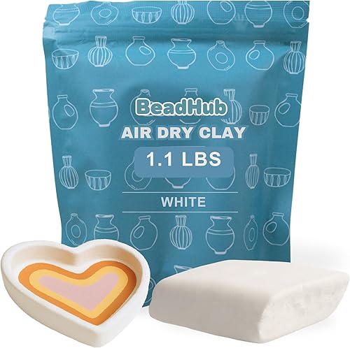 Arcilla seca al aire de 1.1 libras, arcilla de modelado para cerámica, no se hornea ni requiere horno, 17.64 oz de arcilla seca al aire para