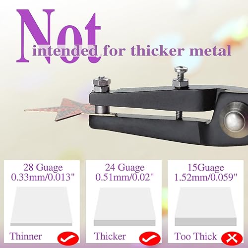 Miniatura 3 de SPEEDWOX Alicates perforadores de agujero de metal para joyería de 0.071 in de diámetro, hoja de metal de agujero redondo de calibre 24 de grosor de