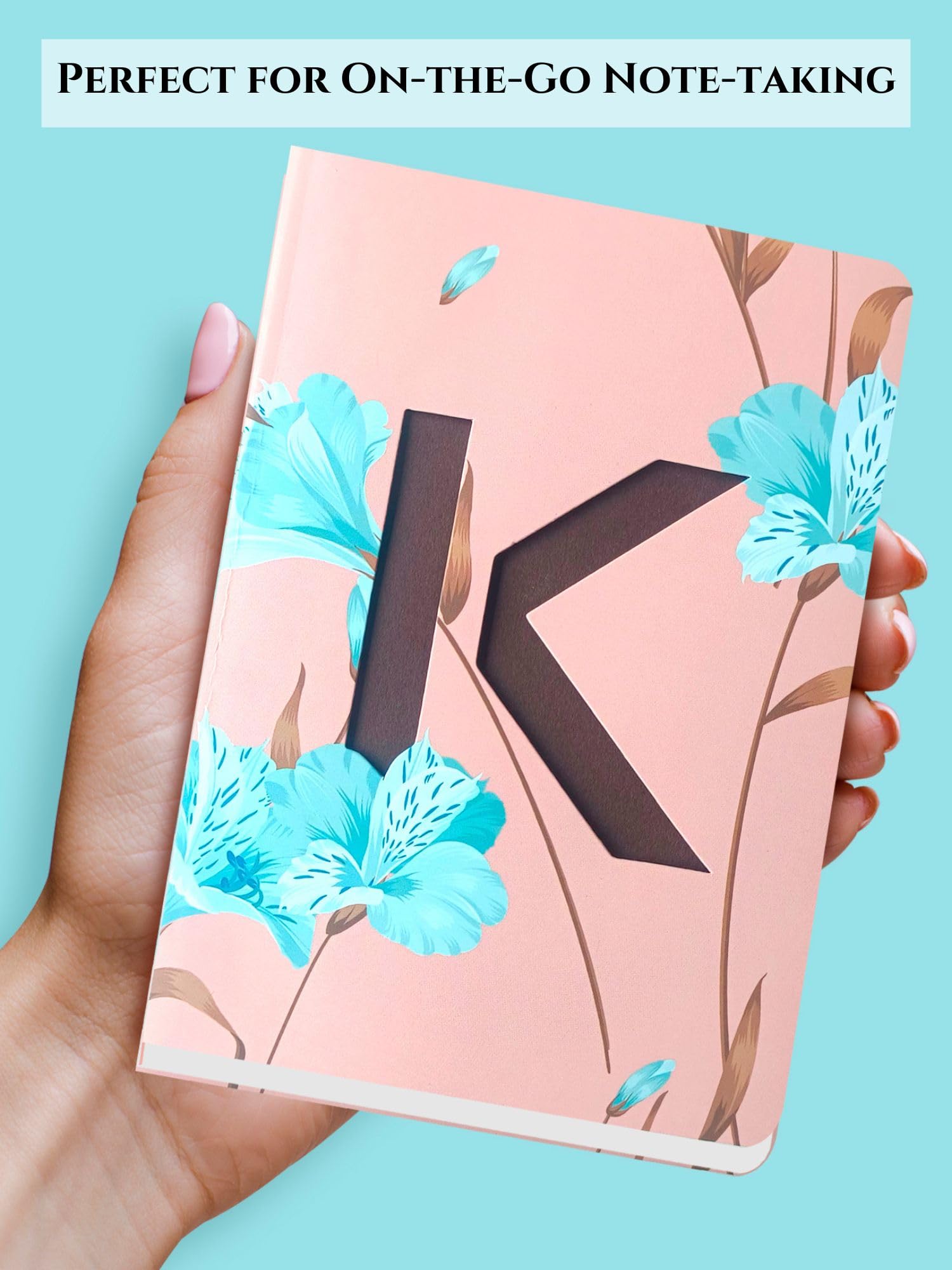 DOODLE - Initial K Lasercut Soft Bound Diary (7 X 4.75 X 0.5-inches, 80 GSM, 192 Pages) Notebook for Girls 1