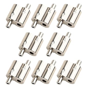8PCS M3 Wire Rope Cable Clamp, 1/16" Rope Cable Suitable for Picture Hanging, Lighting Cable Alloy Two-Way Cable Clamp, Freely Adjustable Wire Rope Clips Length Without Disassembly Sliver