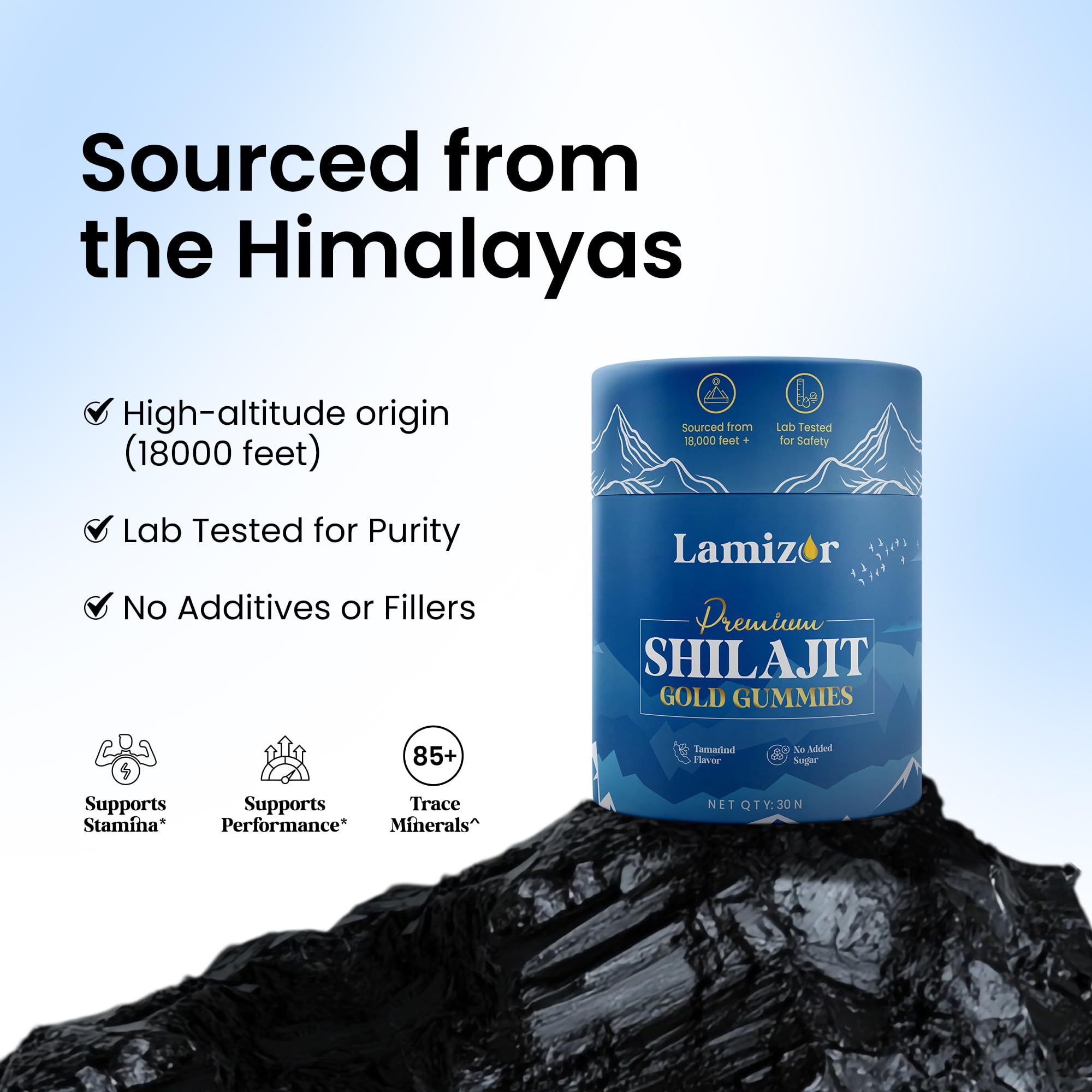 Premium Shilajit Gold Gummies for Men & Women | 400mg Himalayan Shilajit Resin with Ashwagandha, Safed Musli & Gokshura | Energy, Stamina & Performance Support | No Added Sugar | Tamarind Flavour | 30 Count (Pack of 1) — Amazon image 5