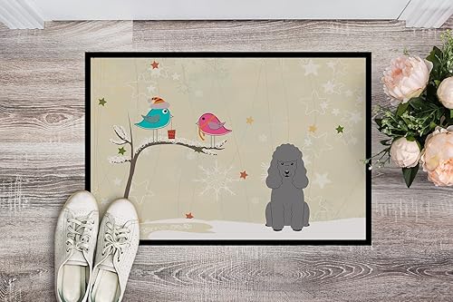 Miniatura 3 de Caroline's Treasures BB2540MAT Between Friends Poodle - Tapete plateado de 18 x 27 pulgadas para puerta delantera, para interiores y exteriores,
