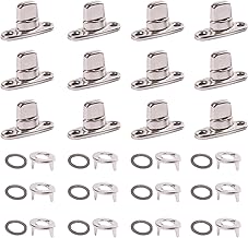 12 Sets of Zinc Alloy Twist Lock 12 mm - Only for Oval Eyelets/Slotted Hole - Screw Lock for Round Eyelets Tarpaulin with Base for Bags, Flight Cases and Cabin Hood Tarpaulin