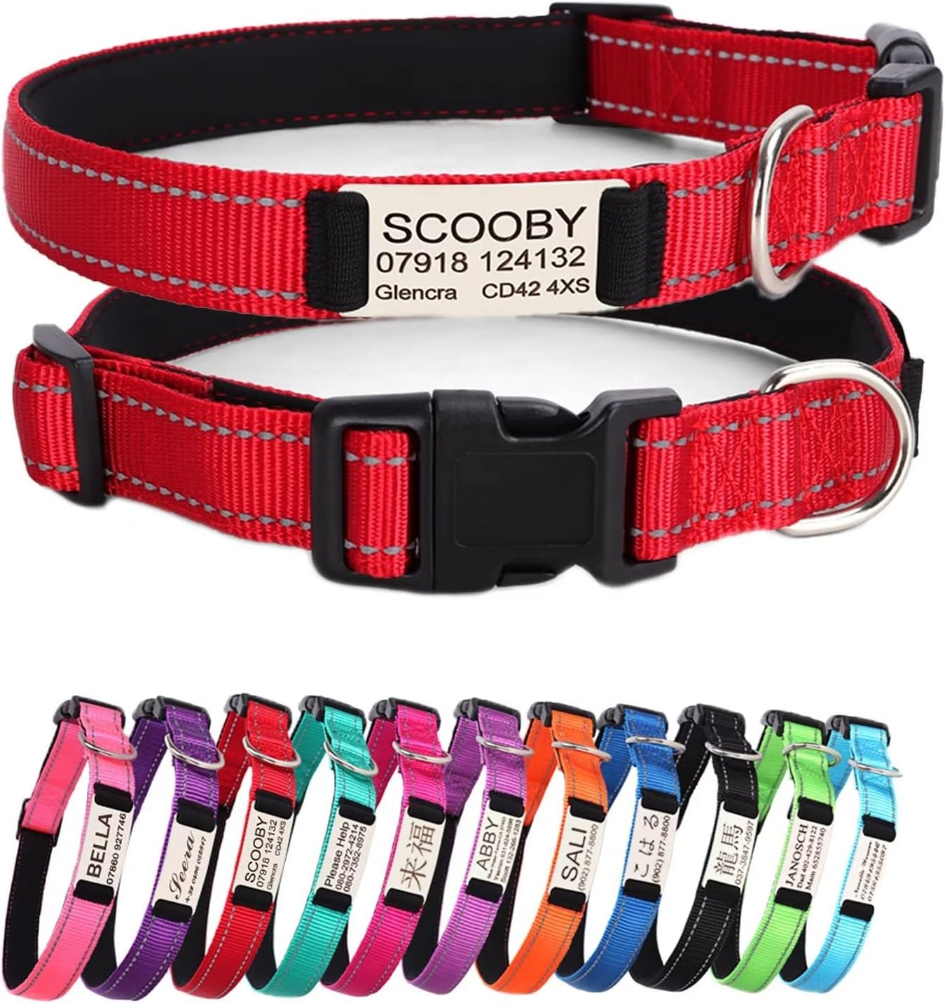 Rising paw Personalized Adjustable Engraved Nameplate ID