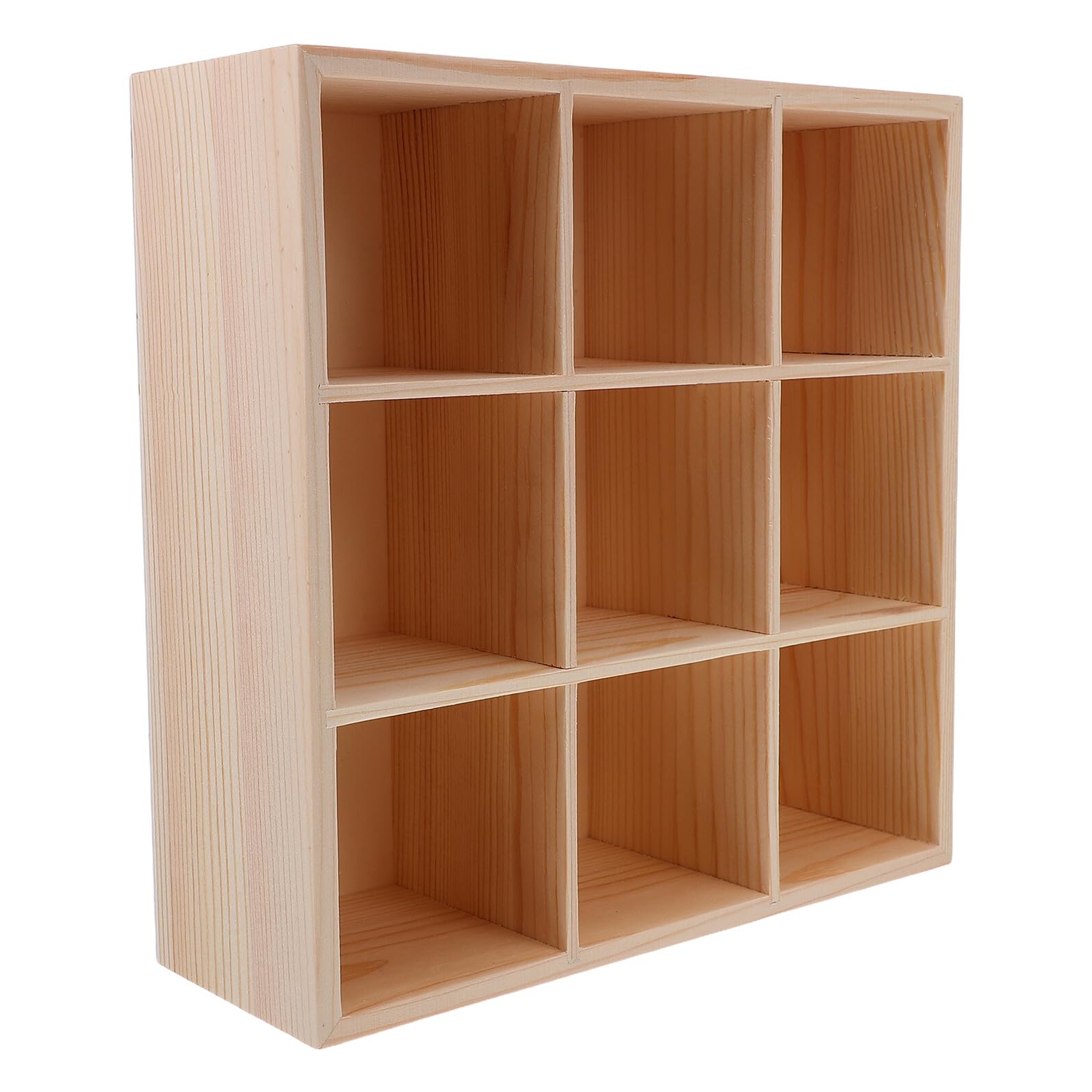 Boîte de rangement en bois à 9 compartiments pour le bureau