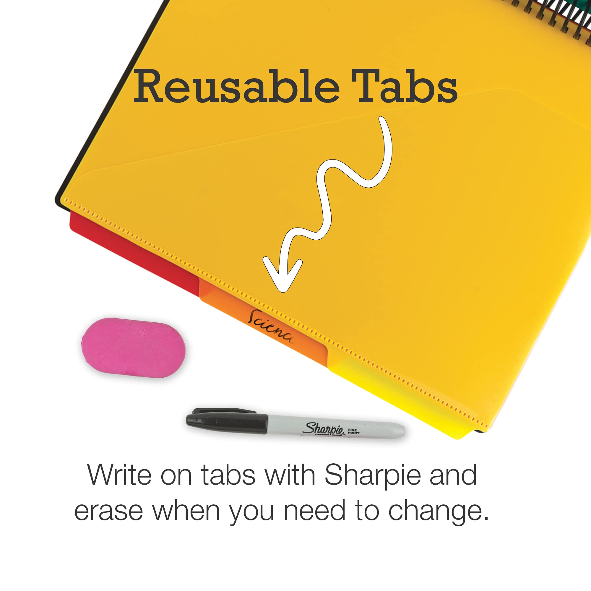 24 Pocket Spiral Project Folder Organizer